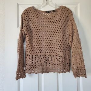 Bundle of 2 Jeanne Pierre Knit Crochet Pullover Sweaters Tops SMALL